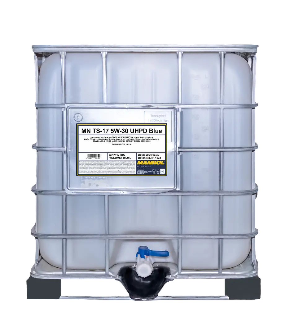 MANNOL TS-17 UHPD SAE 5W-30 Blue API CK-4, 1000 liter IBC tote