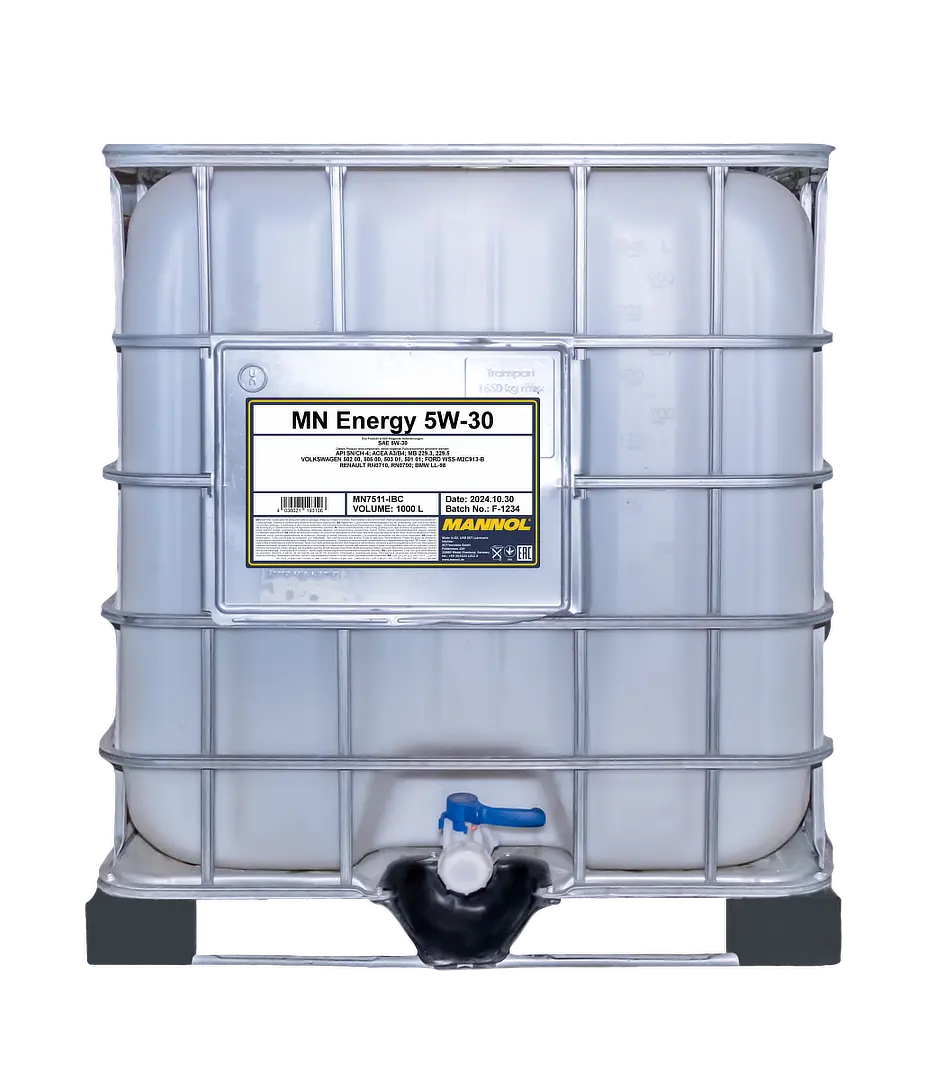 MANNOL ENERGY SAE 5W-30 API SN/CH-4, 1000 liter IBC tote
