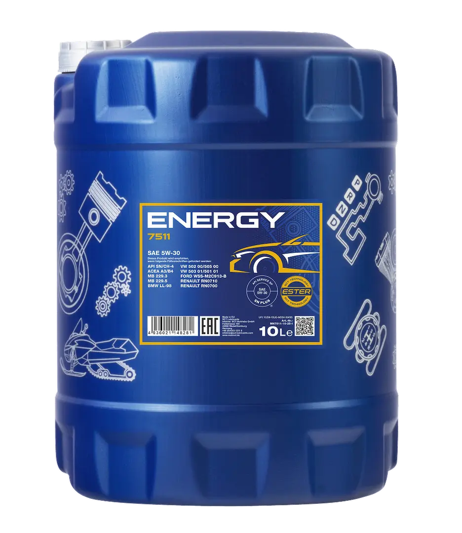 MANNOL ENERGY SAE 5W-30 API SN/CH-4, 10 liter bottle