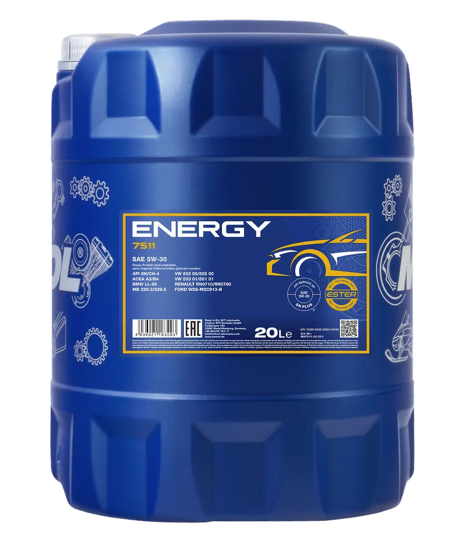 MANNOL ENERGY SAE 5W-30 API SN/CH-4, 20 liter pail