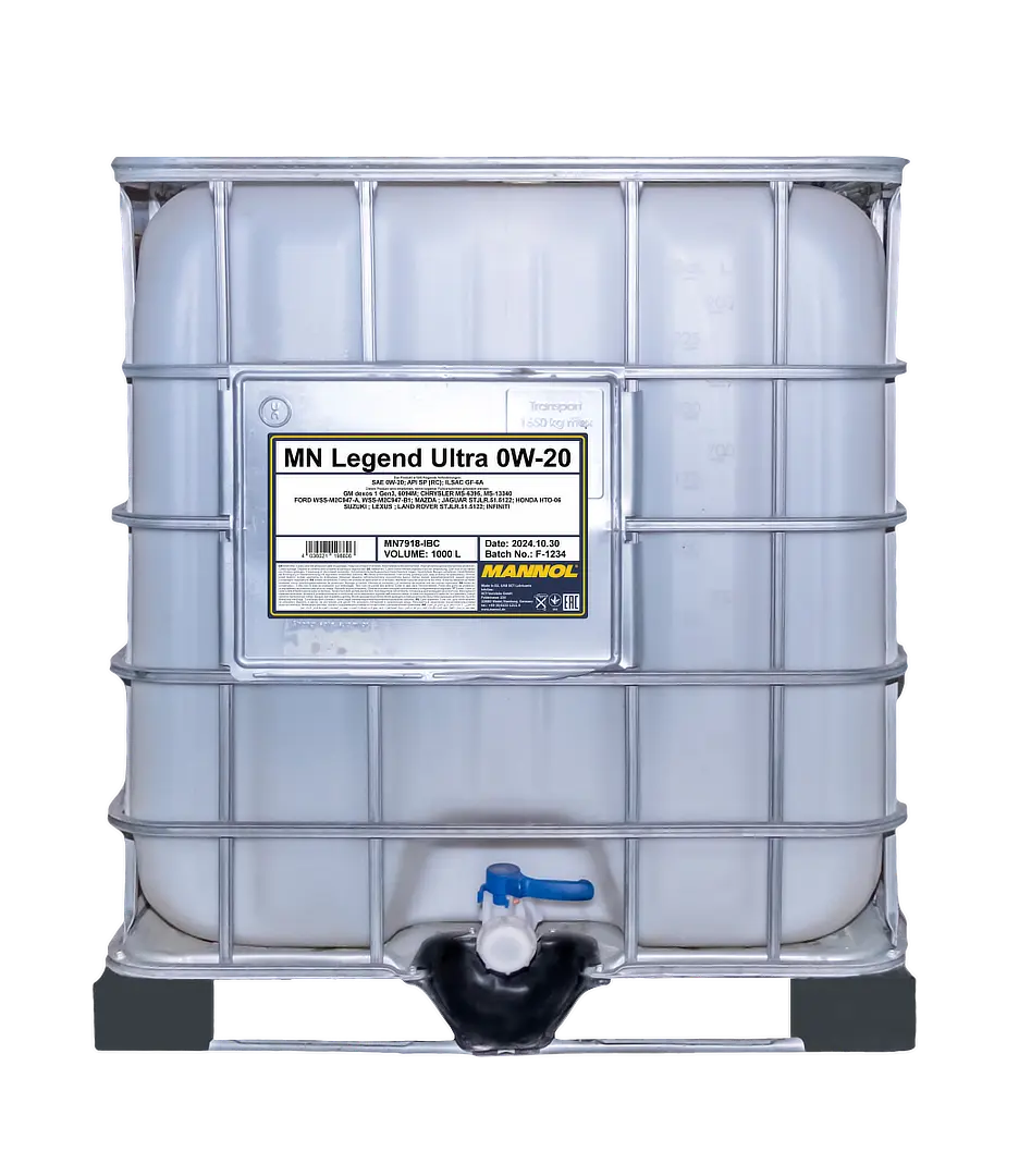 MANNOL Legend Ultra SAE 0W-20 API SP (RC), 1000 liter IBC tote