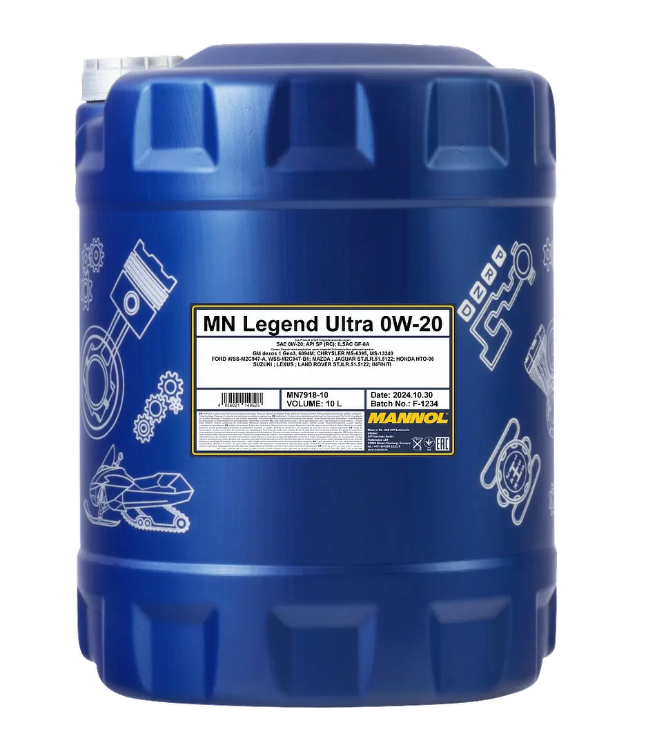 MANNOL Legend Ultra SAE 0W-20 API SP (RC), 10 liter bottle
