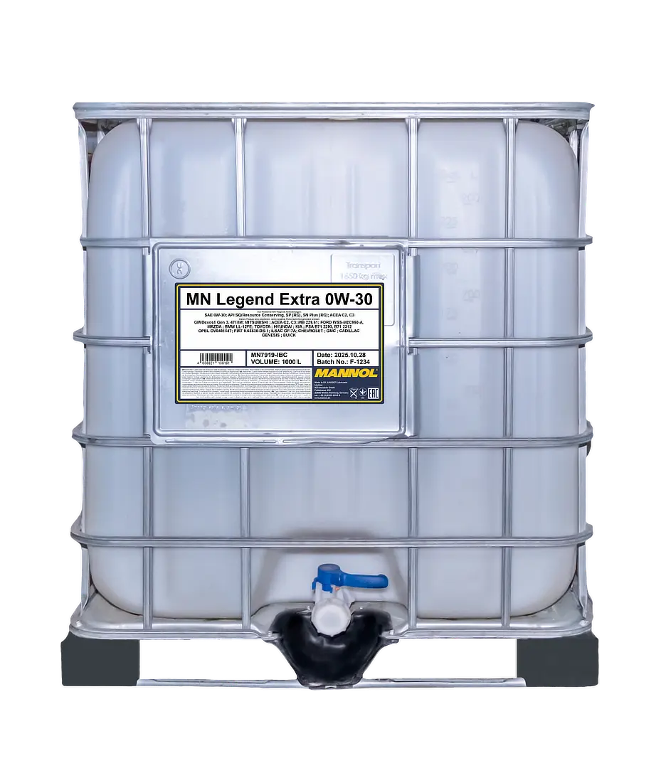 MANNOL Legend Extra SAE 0W-30 API SN, 1000 liter IBC tote