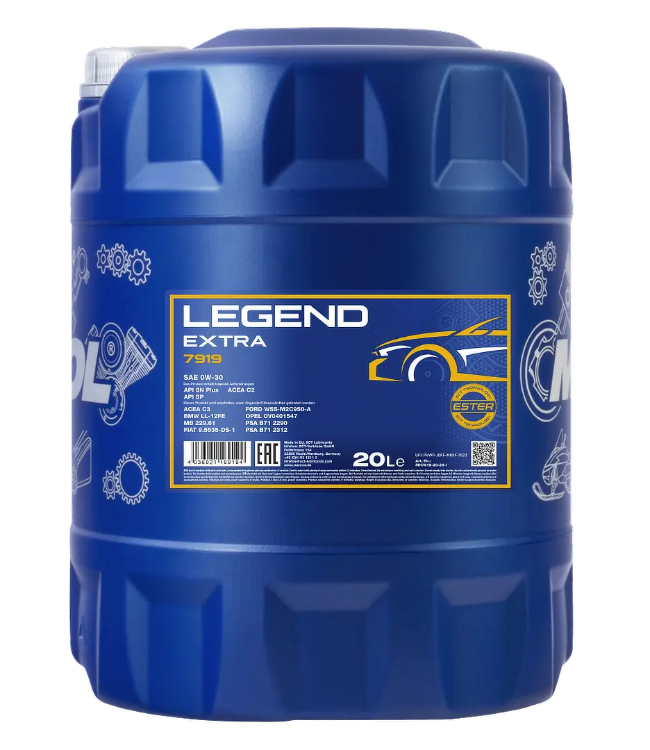 MANNOL Legend Extra SAE 0W-30 API SN, 20 liter pail