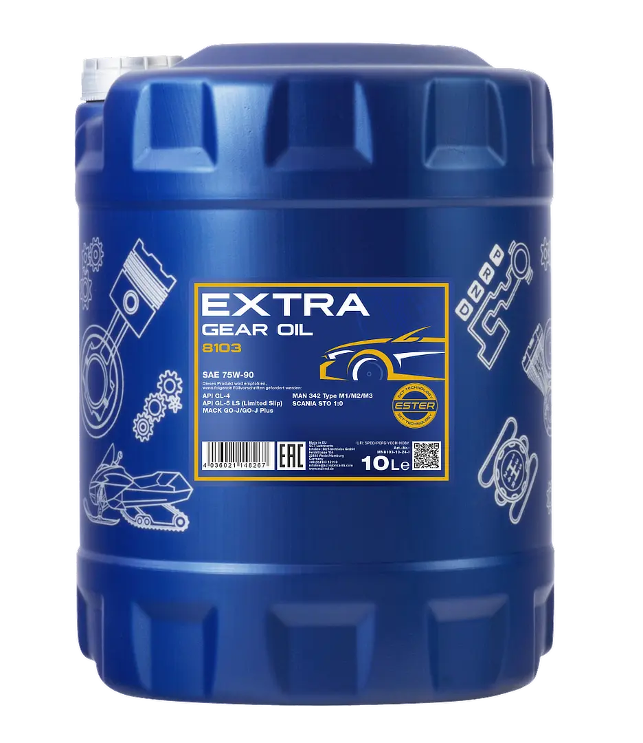 MANNOL Extra Gear Oil 75W-90 GL-4/GL-5 LS, 10 liter bottle