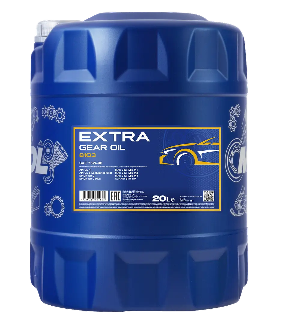 MANNOL Extra Gear Oil 75W-90 GL-4/GL-5 LS, 20 liter pail