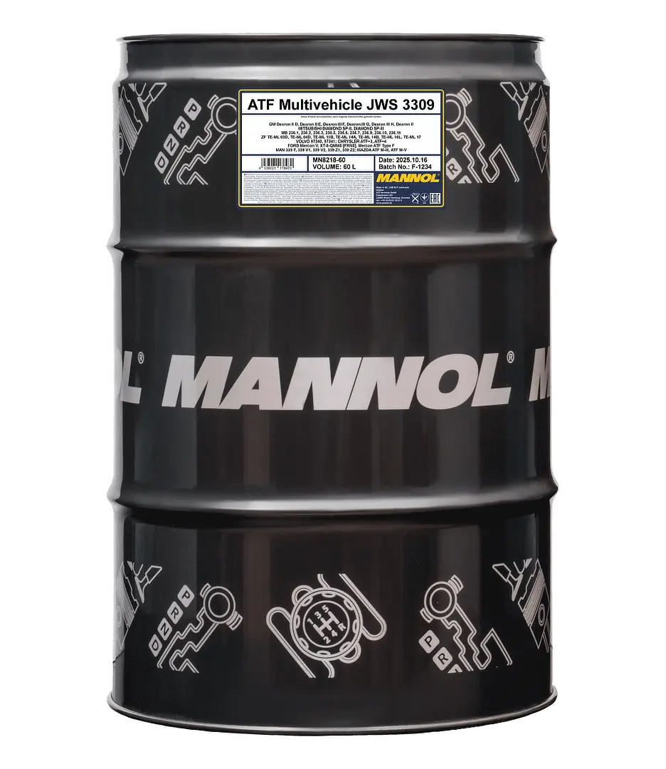 MANNOL ATF Multivehicle JWS 3309, 60 liter drum
